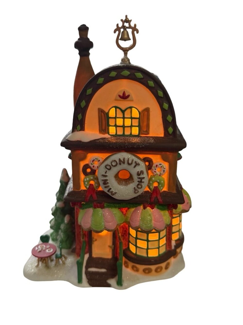 Department 56 North Pole Mini-Donut Shop 56702 Lighted Christmas Village Buildin
